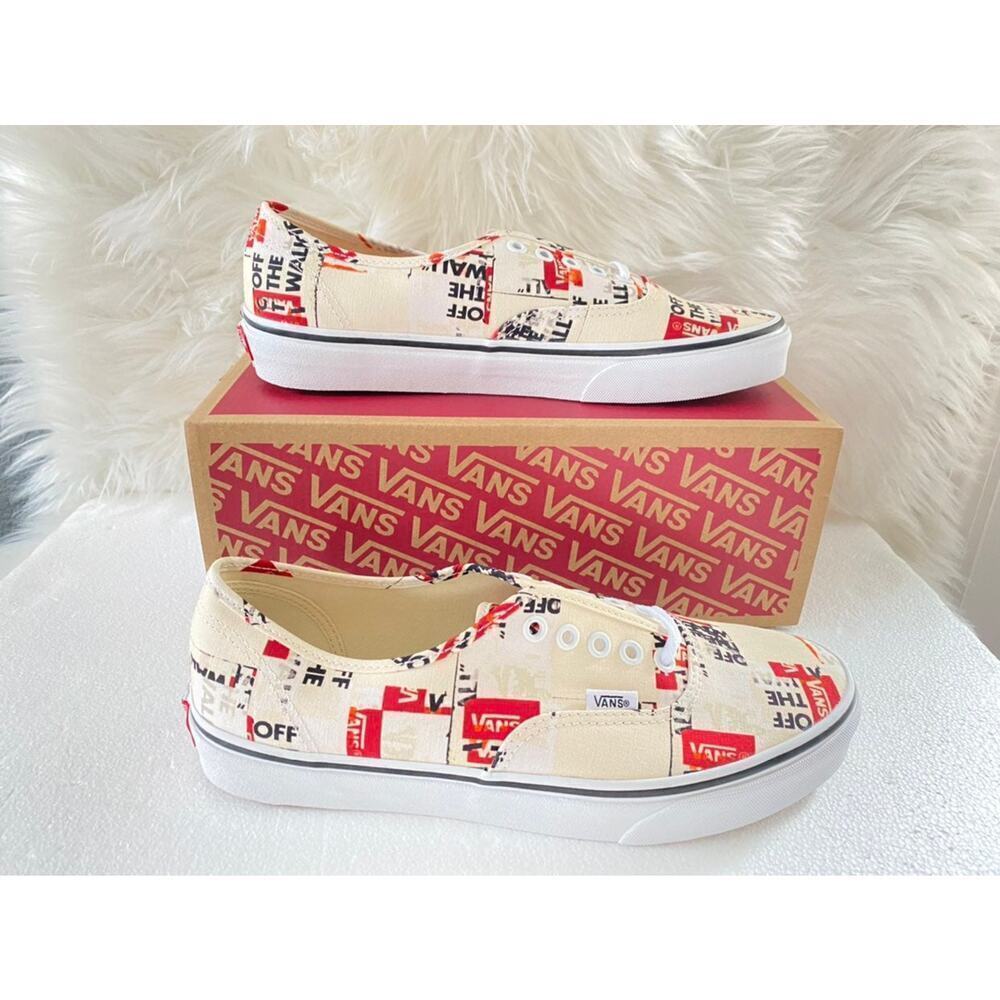 NEW UNISEX VANS OFF THE WALL US 9M Authentic PACKING TAPE design Lace-Up Sneaker